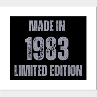 Vintage Made in 1983 , Limited Edition  , Gift for Mom Dad Birthday Posters and Art